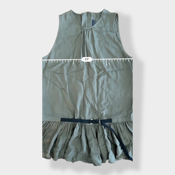 L.A.M.B. 100% Silk Tunic in Olive Green Size 0 - Picture 4 of 8